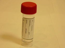 Polymer container for bioassay, disposable, non-sterile-KOS 30ml/K with label