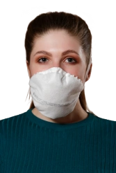 Filtering half-mask for protection against aerosols "Respirator "Lepestok-200E" FFP3 NR D FP