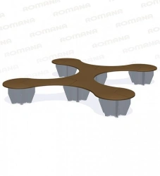 Modular bench (plywood) Romana 302.33.02