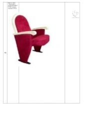 Armchair, brand "Theatre-Lux", size: 540*770*960 mm (W*H*H), seat cushion thickness 120 mm