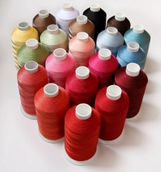 Sewing threads of complex polyester threads 130L. Length of thread on one bobbin 2500 metres.
