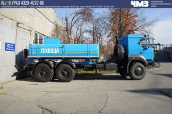 Tank truck (service water, drain cleaning machine) (AC) 7074D1-71 on chassis Ural 4320-78 (-80,-82)