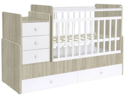 Baby cot Fairy 1100 elm-white, article no. 0001033.41