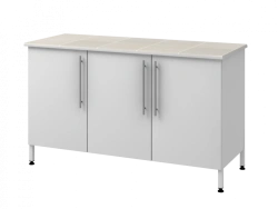 Wall-mounted table on supporting metal cabinet 1500 PTDKp