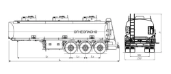 Semi-trailer-tanker, type PPTS-3/6-3/12-23, modification 91379-0000010