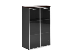 Medium cupboard with doors in aluminium frame, Art. No. FLL323