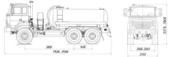 Vacuum tanker MB 4680L0-10 on chassis Ural 55571-4151-78, 55571-4151-80, 55571-4151-82