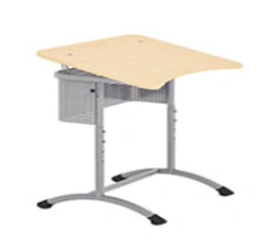 Two-seater height-adjustable pupil's table with adjustable table top tilt angle Art: ATURP2