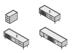 Support cabinet. Remo" furniture set