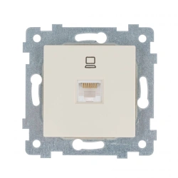 "AKSIOMA" Low-voltage socket mechanism PC w.w. RK1-458 "anthracite". RK1-458 "ivory"
