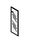 Medium glass door. Furniture set "Air Zone"