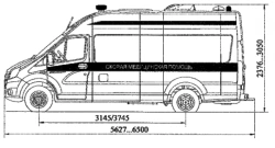 Chassis of ambulance GAZelle NN, Modification A6BR22, Engine Diesel