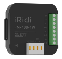 Small-size input-output module for 4 inputs and 2 relays (5A, 230V) (FM-402-1W/LFM-402-1W)DSTL.468332.020TU