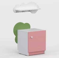 Duty corner "Houses". (complete with shelf). (Furniture for kindergartens brand "Interior" series "TDI Kids")