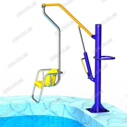 Hydraulic low-side pool hoist-lift