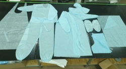 Medical clothing made of nonwoven materials according to TU32.50.50-004-67798088-2021,Set consisting of:Disposable gown on ties,