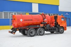 Tank truck (vacuum machine) type GRK63 modification 5677-0000010-50 on chassis KAMAZ-65115-A5, KAMAZ 65115-50.