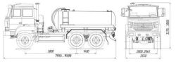 Vacuum tank truck MV 4680L0-11 on chassis Ural 55571-4551-78, 55571-4551-80, 55571-4551-82