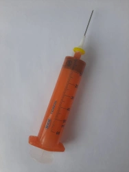 Single-use syringe, three-detailed, sterile, with nominal capacity of 50 ml, for syringe pumps according to TU 9398-020.