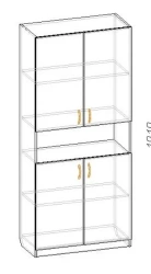 Semi-closed shelving unit RL 03/05
