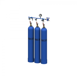 Oxygen discharge frame for three cylinders RRK-3