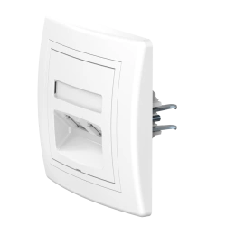CADUCEUS ALING PRESTIGE Flush-mounted double telephone socket 2xRJ12 6P4C, white, art. 613.000