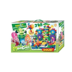 Toy children's educational constructor Bauer series "Fixiki" 398 elements 4 figures in a set Nolik, Simka, Papus, Masya in ko