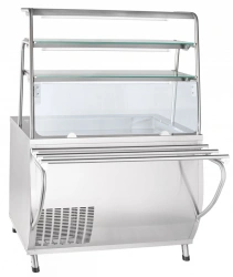 Refrigerated display counter high-temperature with neutral cabinet PVV(H)-70T-NSh