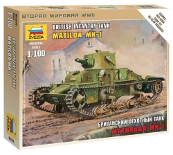 Assembled model "British Matilda Mk-1 tank".