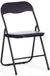 Metal frame chair with upholstered seat