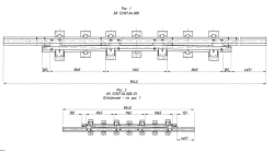 Cross rail with counter-rail of P65 type 1/9 (project BK53107.04.000/-01)