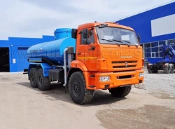 Tank truck for technical water and brine solutions, UZST brand, type UZST05, modification 6621-53 on KAMAZ 43118-37 chassis.