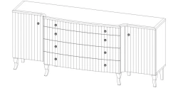 Set of furniture for common room "Buongiorno" Dresser 3 Art.K511.W S01