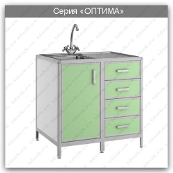 Laboratory table with sink Optima series: SLM.02.01