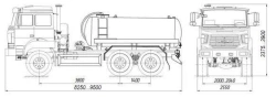 Vacuum tanker truck MV 4680L9-11 on chassis Ural 5557-4551-78, 5557-4551-80, 5557-4551-82