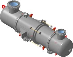Shell-and-tube heat exchangers, tube bundles thereto and tube-in-tube heat exchangers type ICT