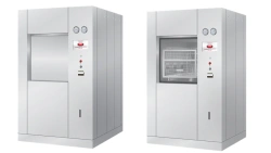 Steam steriliser with automatic control PHS-450 (walk-through with built-in steam generator, mirror) and accessories