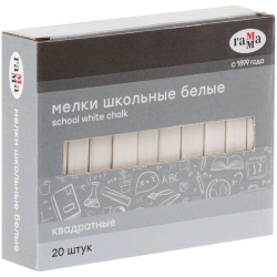 School crayons white 20 pieces, square shape
