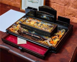 Palekh lacquer miniature writing instrument