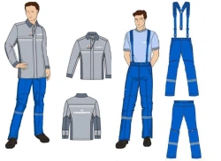 Men's sets for working personnel (jacket-shirt, trousers) special for employees of the organisations of the Transneft system for