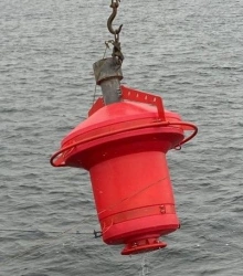 Even-numbered red buoys, type 2, size 4, rectangular overwater silhouette (multi-sectional)