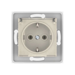 CADUCEUS ALING PRESTIGE Flush-mounted socket outlet with grounding without blinds with cover with plastic base 16A, 250V~, beige