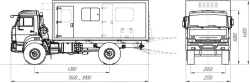 Special purpose vehicles, other type 6723 mod: 67230E, based on chassis type 43502 mod. KAMAZ 43502-D5.
