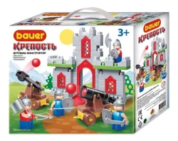 Bauer children's educational construction toy "Fortress" Catapult and Cannon" 111 elements in a box, article number 464