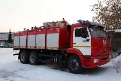 Powder extinguishing fire fighting vehicle AP 5000-40 (65115) on chassis KAMAZ-65115-A5, KAMAZ-65115-50