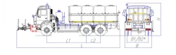 Road maintenance machine with a set of summer equipment model MK-4532-G8