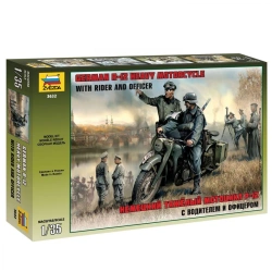 Assemblage model "German motorbike R-12 with driver and officer"