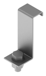 Staple SK 00, with overall dimensions from 40 mm to 200 mm, metal thickness 1,5 mm stainless steel grade AISI 304