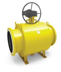 Ball valve LD KShTSFR Gas from steel 20 DN350/300 Ru1,6MPa H/P with reducer