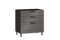 Mocha LD.274160.000 Front set for kitchen cabinet 800 with 3 drawers (4) (Sandown )